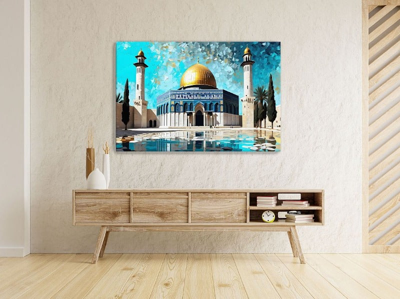 Masjid Al Aqsa-Framed Islamic Wall Decor-Giclée Fine Art On Canvas