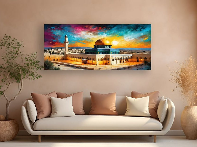 Al Aqsa-Framed Islamic Wall Decor-Giclée Fine Art On Canvas