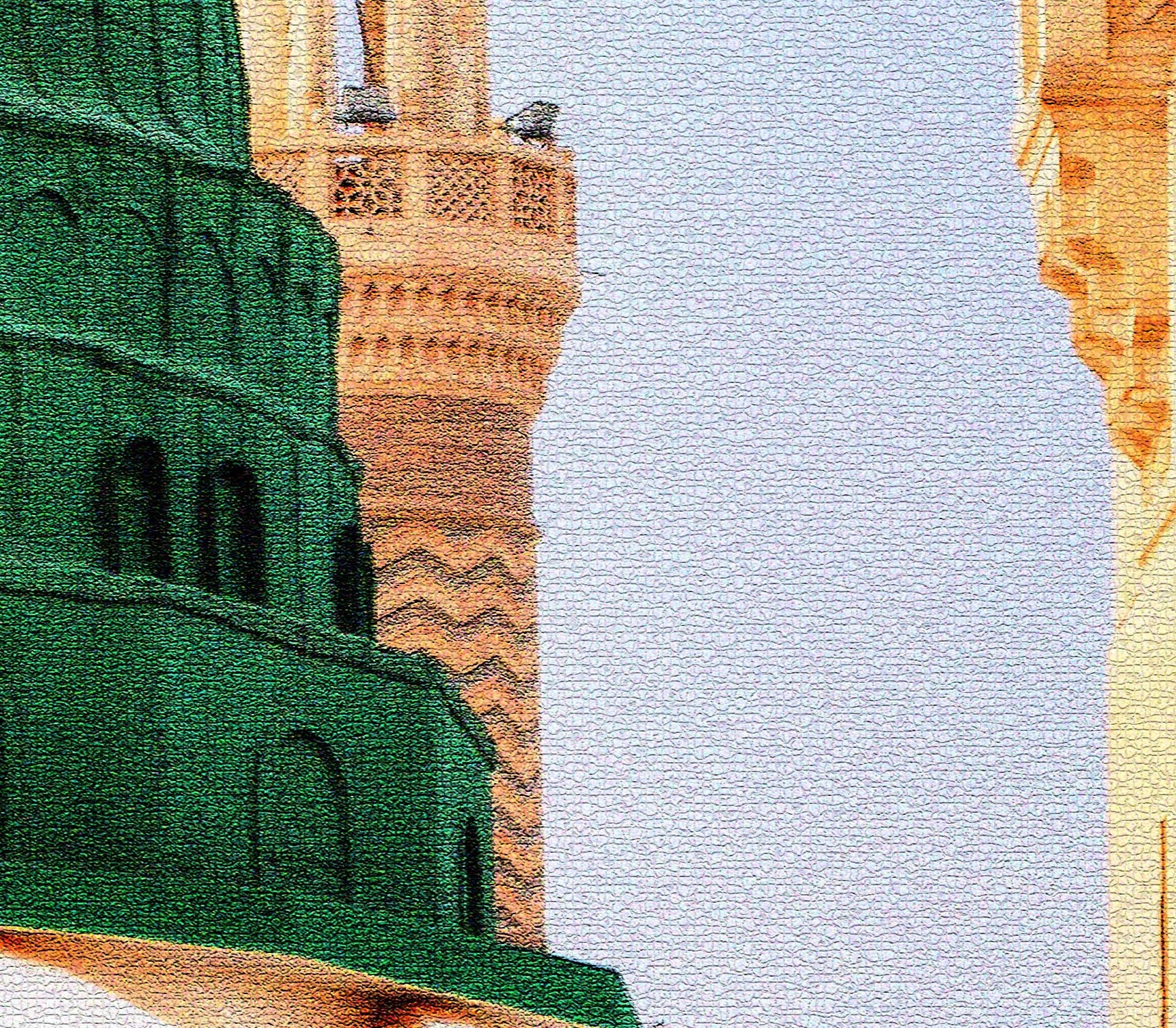 Great Mosque of Medina-Framed Islamic Wall Decor-Giclée Fine Art On Canvas