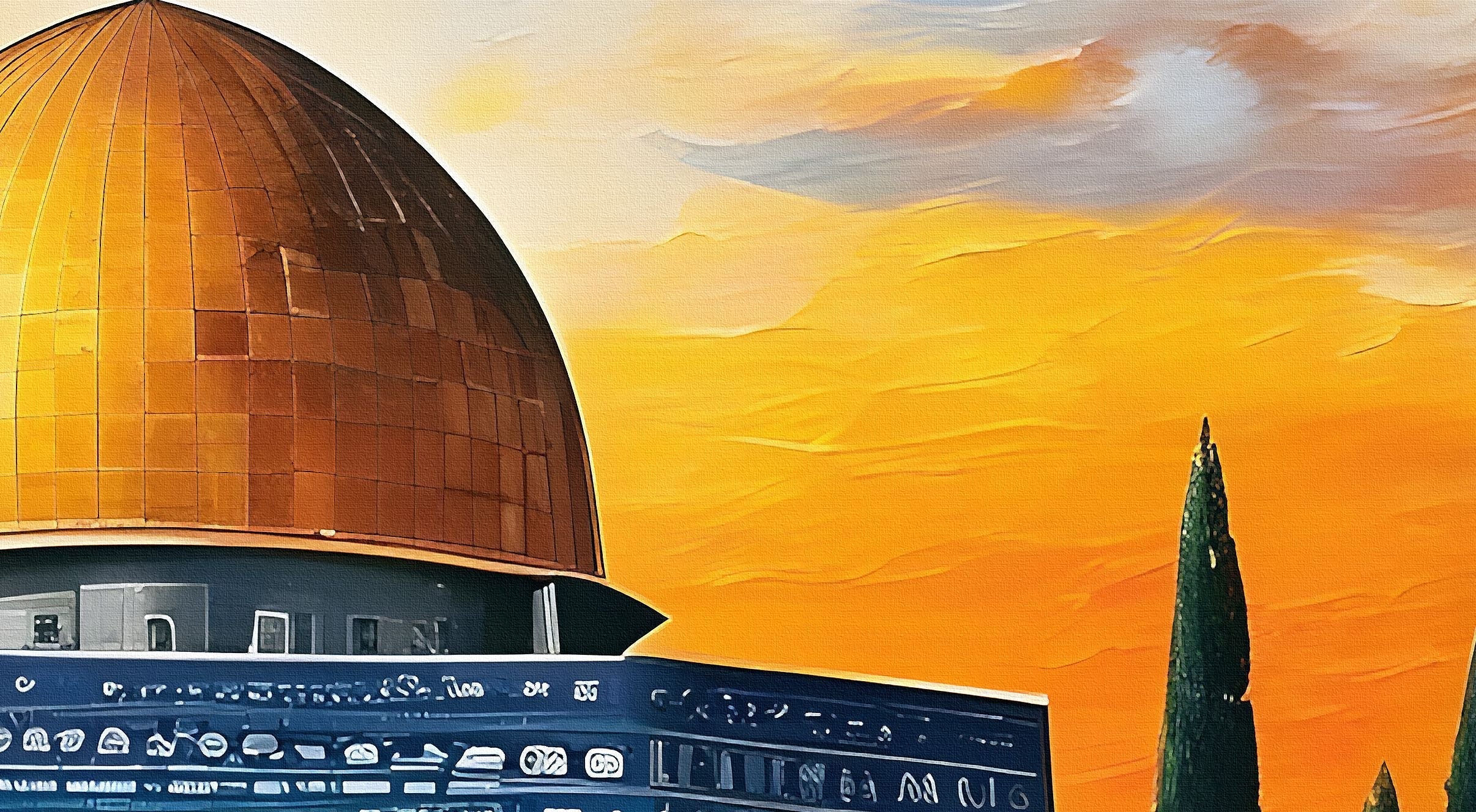 Masjid Al Aqsa-Framed Islamic Wall Decor-Giclée Fine Art On Canvas