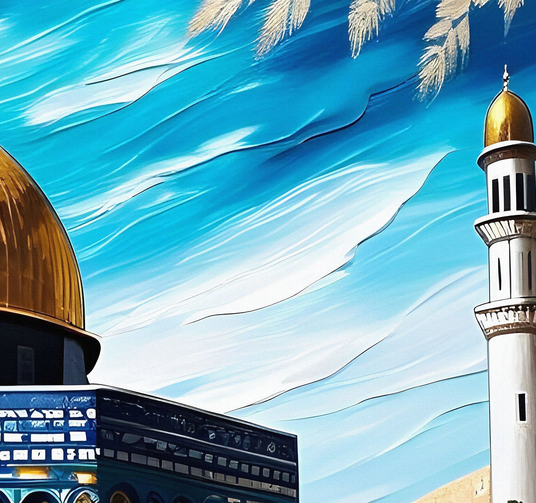 Masjid Al Aqsa-Framed Islamic Wall Decor-Giclée Fine Art On Canvas
