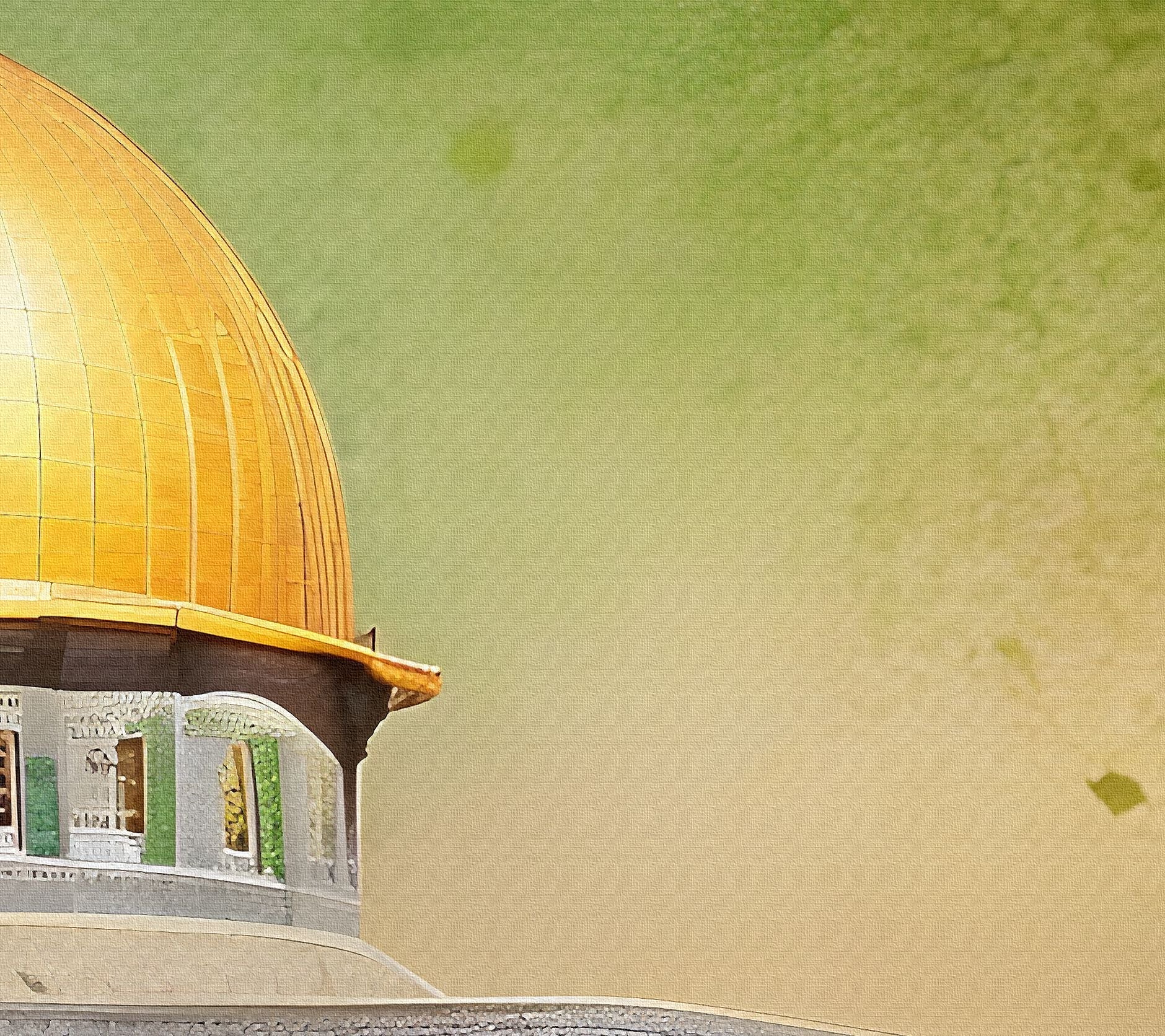 Masjid Al Aqsa - Framed Islamic Canvas Giclée Fine Art