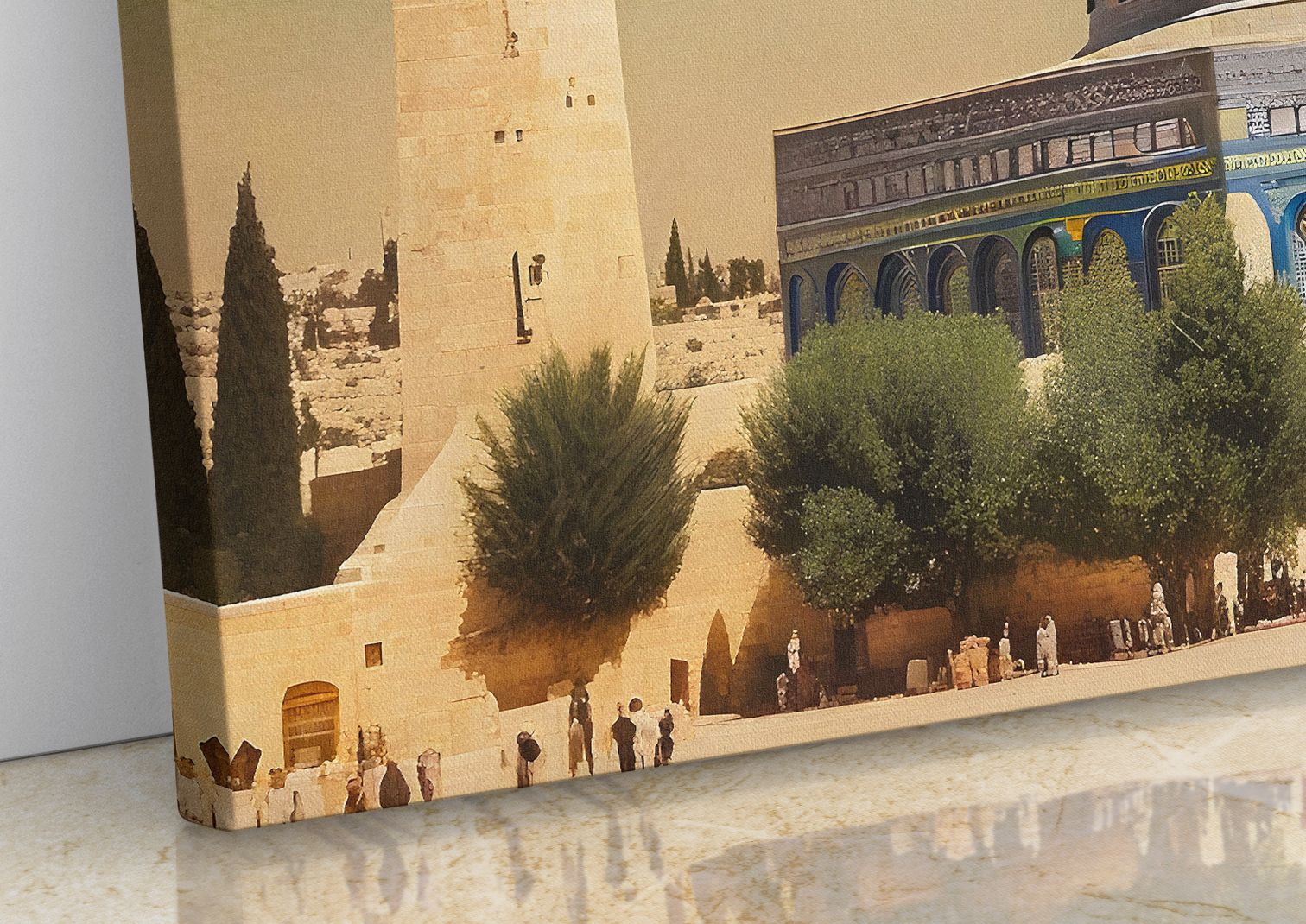 Masjid Al Aqsa - Framed Islamic Canvas Giclée Fine Art
