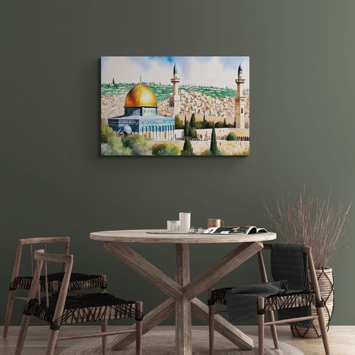 Masjid Al Aqsa - Framed Islamic Canvas Giclée Fine Art