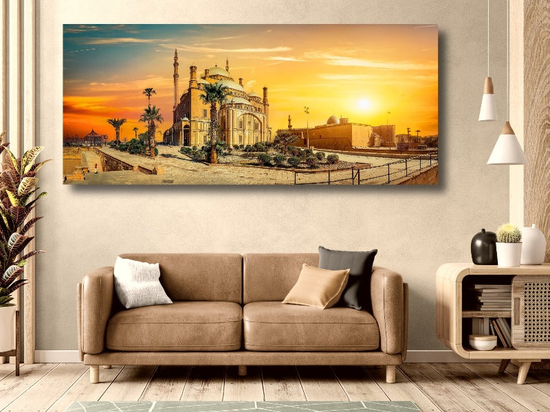 The great Mosque of Muhammad Ali Pasha in Cairo Egypt-Canvas Wall Art