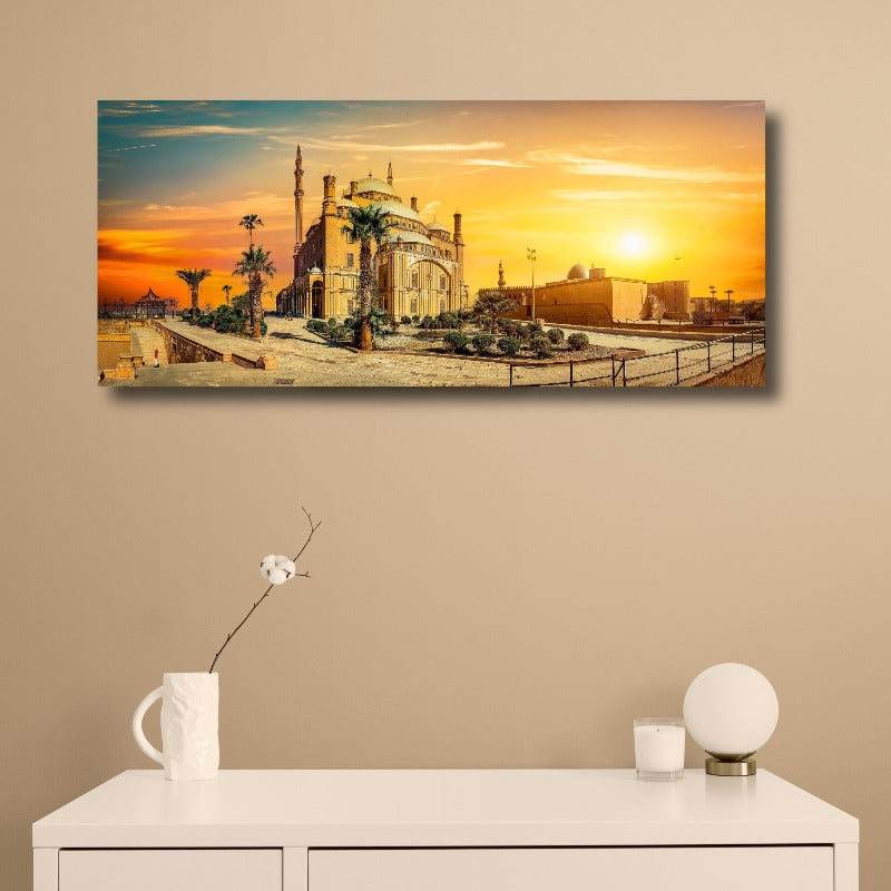 The great Mosque of Muhammad Ali Pasha in Cairo Egypt-Canvas Wall Art
