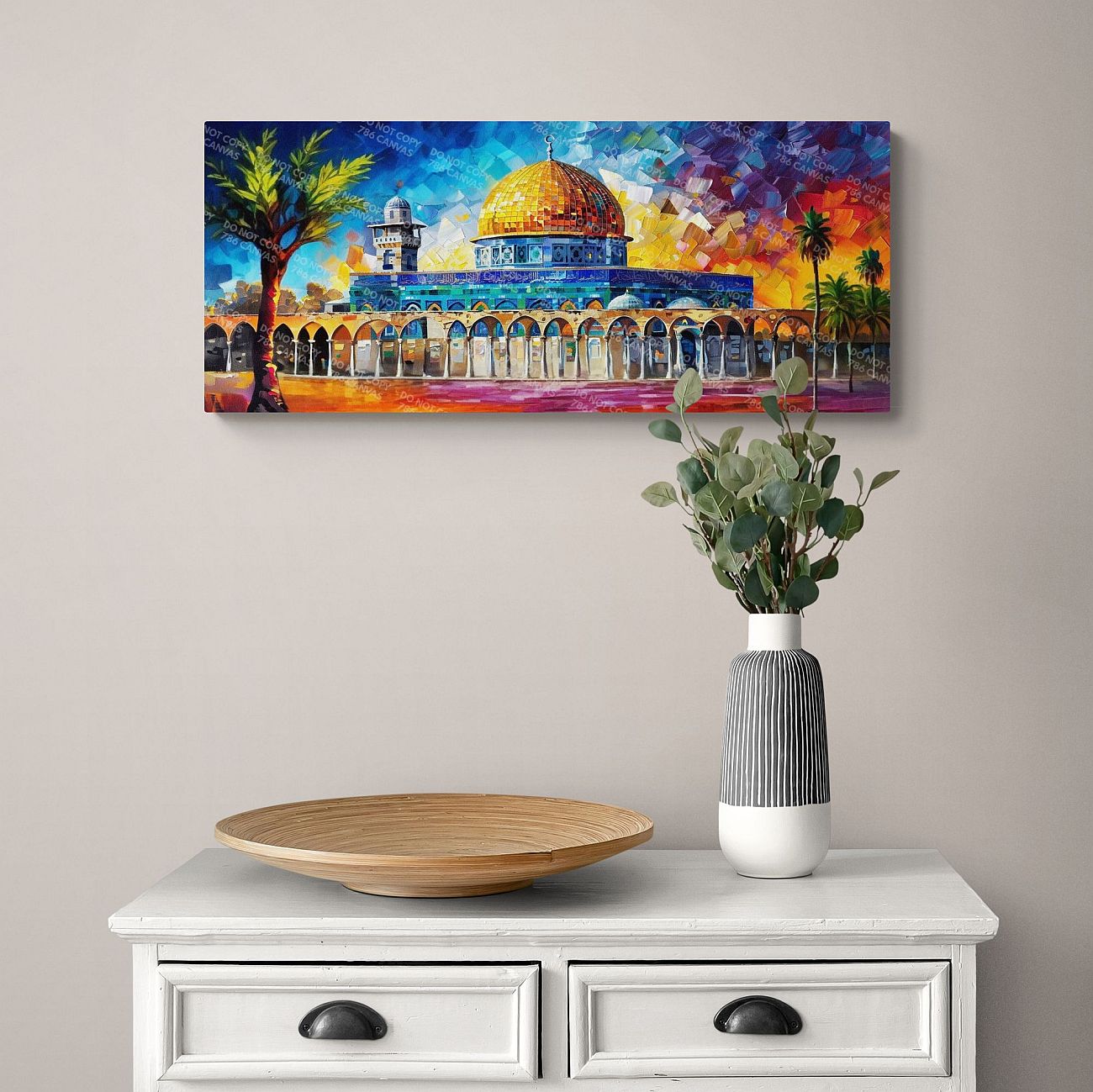 Al Aqsa Palestine -  Framed Islamic Canvas Giclée Fine Art Print, Gifts for Muslims