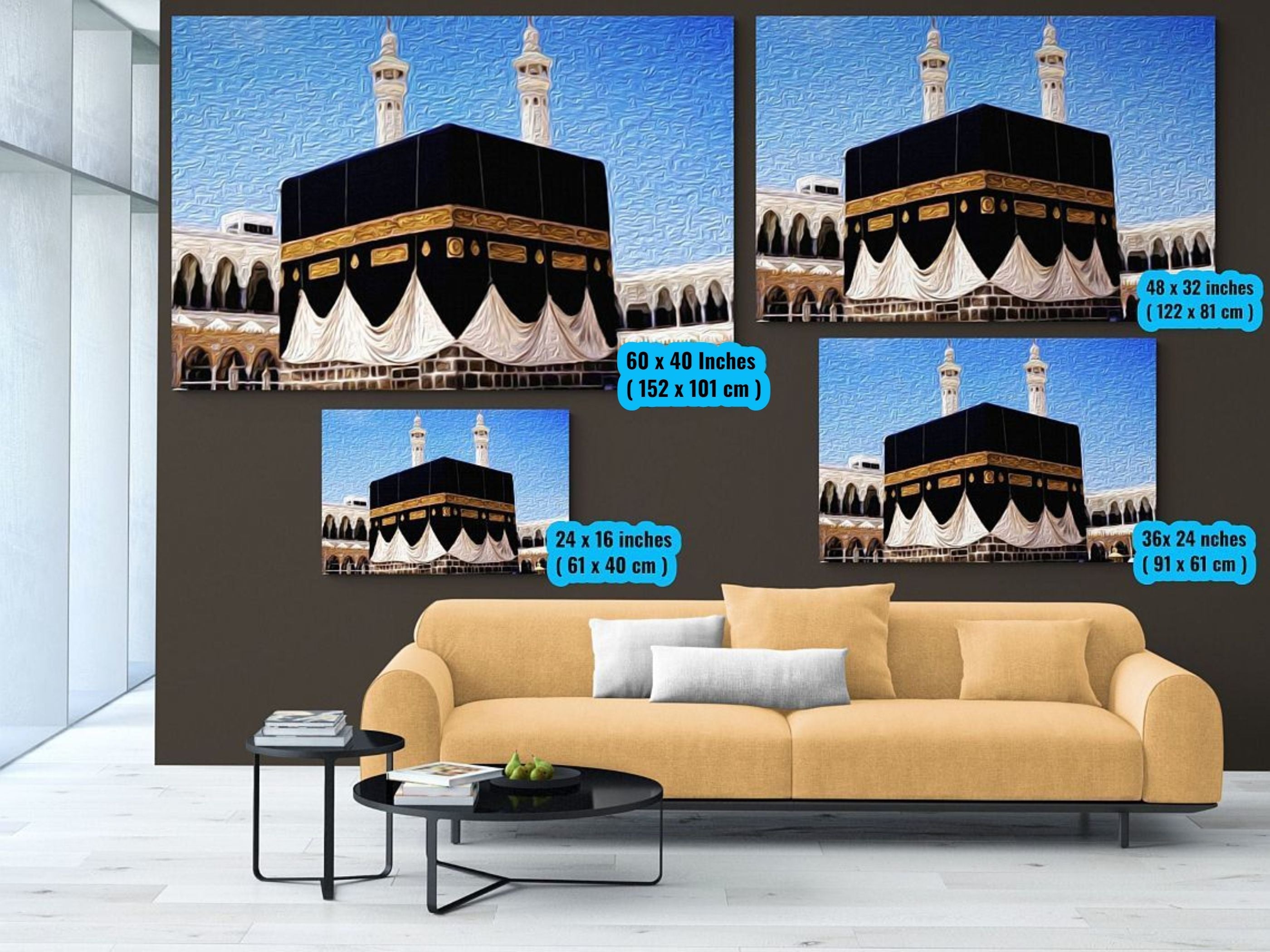 Khana Kaaba-Framed Islamic Wall Decor-Giclée Fine Art On Canvas