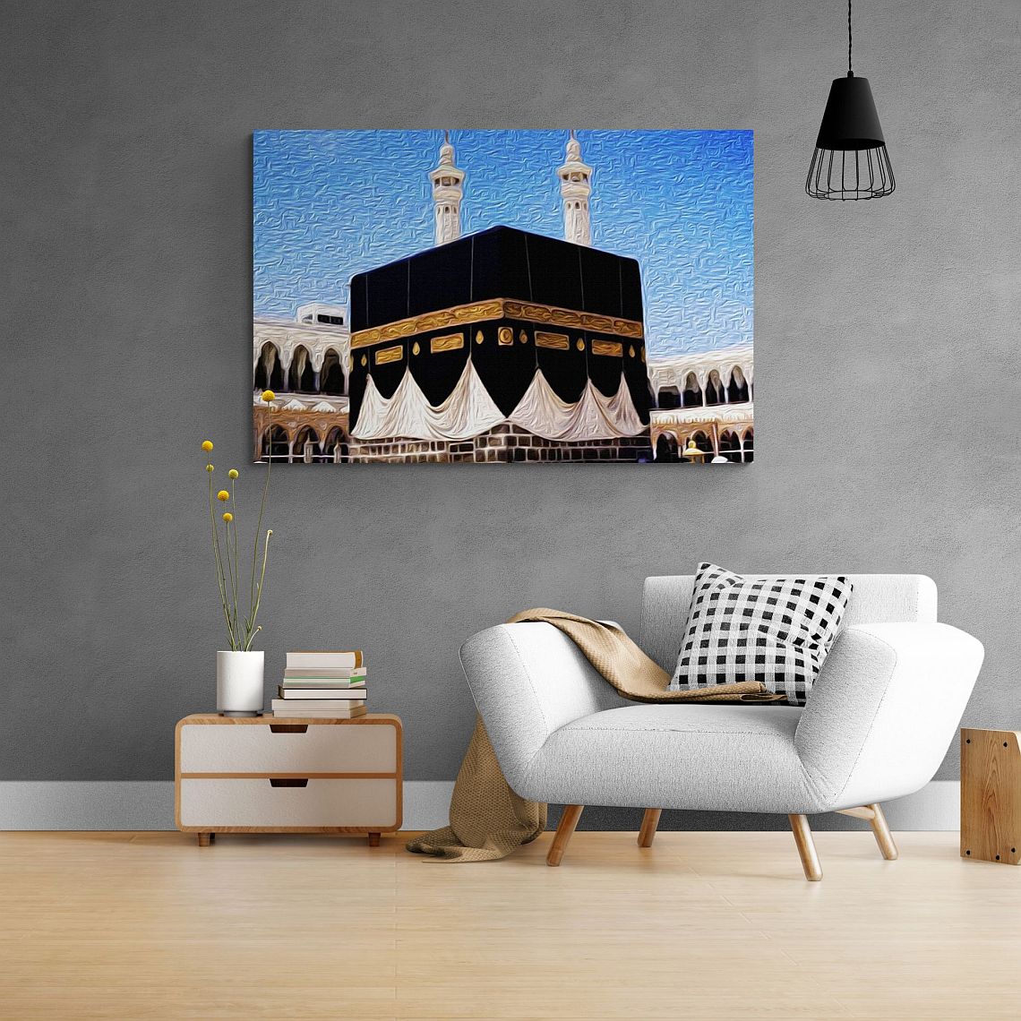 Khana Kaaba-Framed Islamic Wall Decor-Giclée Fine Art On Canvas
