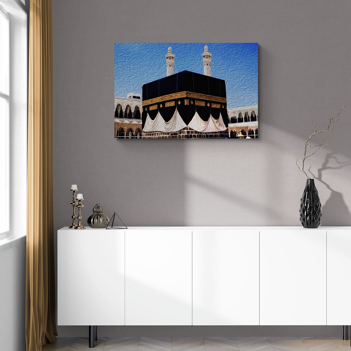 Khana Kaaba-Framed Islamic Wall Decor-Giclée Fine Art On Canvas