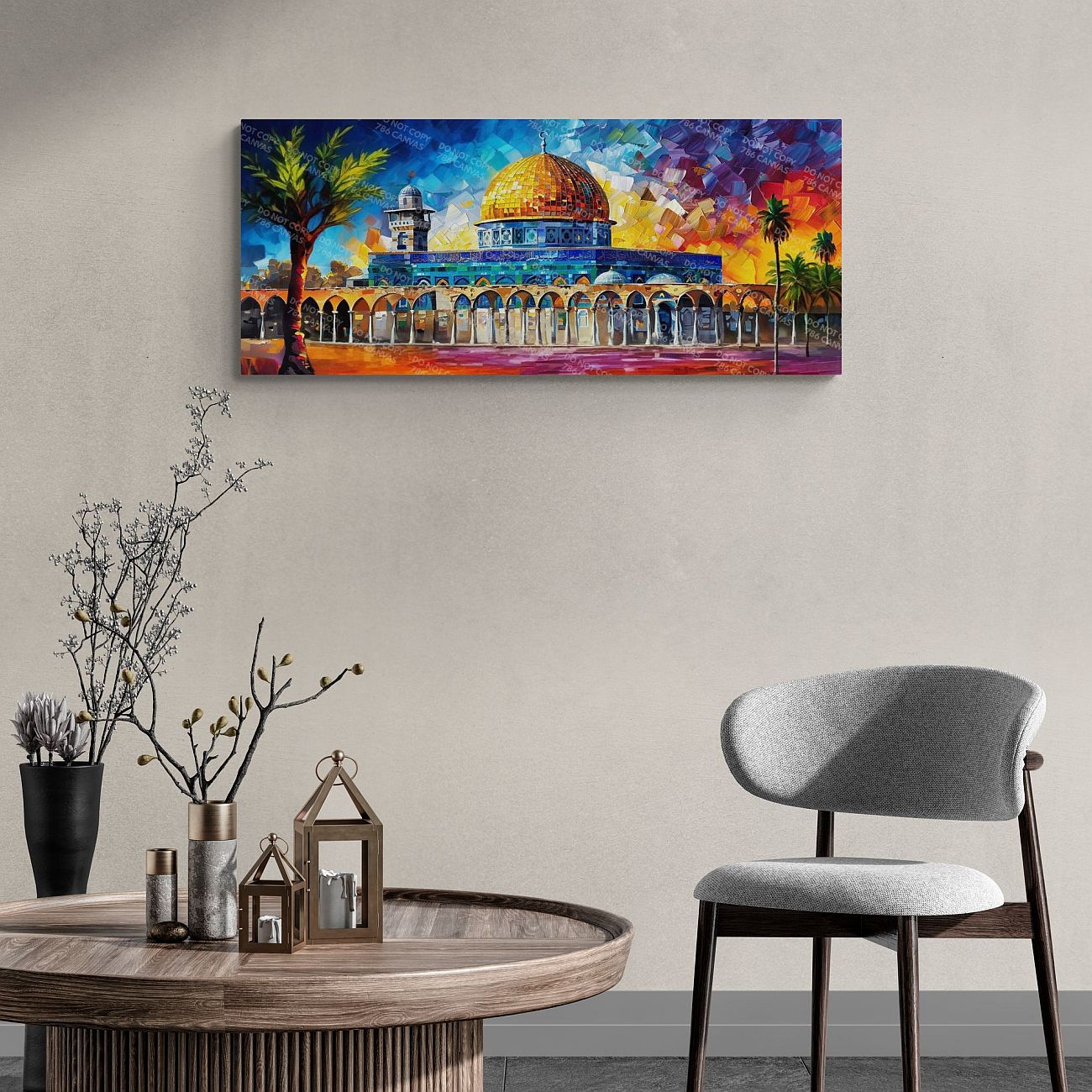 Al Aqsa Palestine -  Framed Islamic Canvas Giclée Fine Art Print, Gifts for Muslims