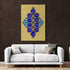 Loh e Qurani - Framed Islamic Canvas Giclée Fine Art Print, Gifts for Muslims in blue and gold