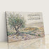 The Blessed Olive Tree Palestine Framed Islamic Canvas Giclée Fine Art Painting Print Hasbun Allah