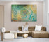 Surah Ar Rahman & Subhanallah - Framed Islamic Canvas Painting in green and gold