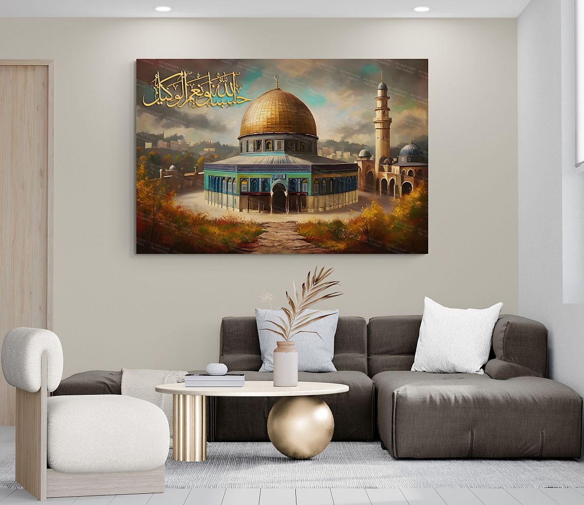 Ancient Masjid Al Aqsa - Framed Islamic Canvas Giclée Fine Art Print, Gifts for Muslims
