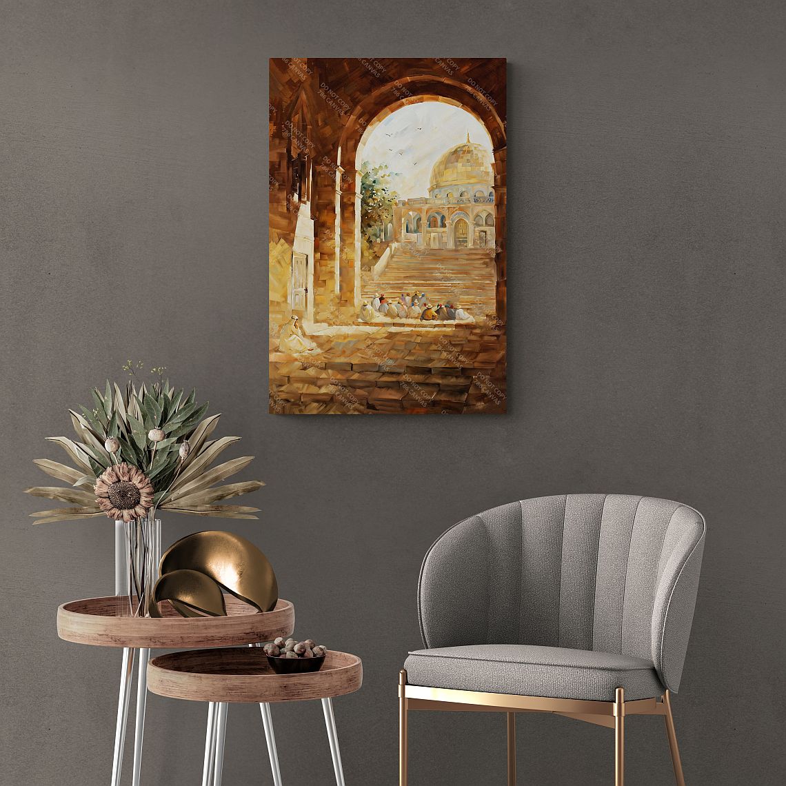 Masjid Al Aqsa - Framed Islamic Canvas Giclée Fine Art