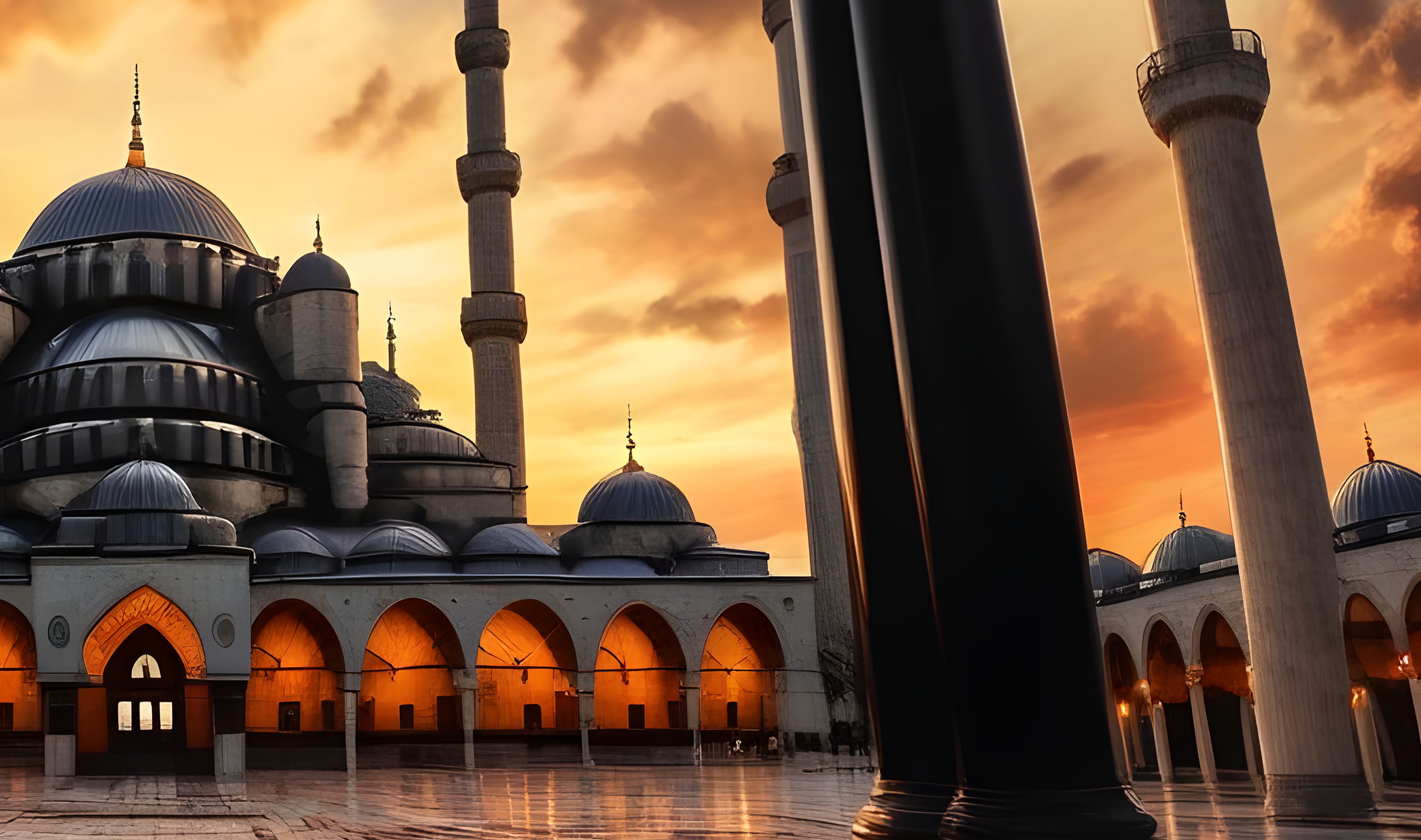Blue Mosque-Framed Islamic Wall Decor-Giclée Fine Art On Canvas