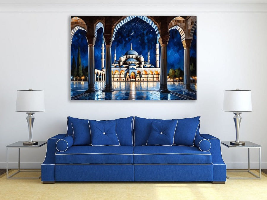 Blue Mosque-Framed Islamic Wall Decor-Giclée Fine Art On Canvas (Copy)