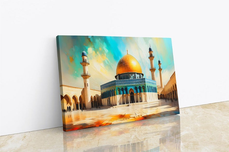 Masjid Al Aqsa-Framed Islamic Wall Decor-Giclée Fine Art On Canvas