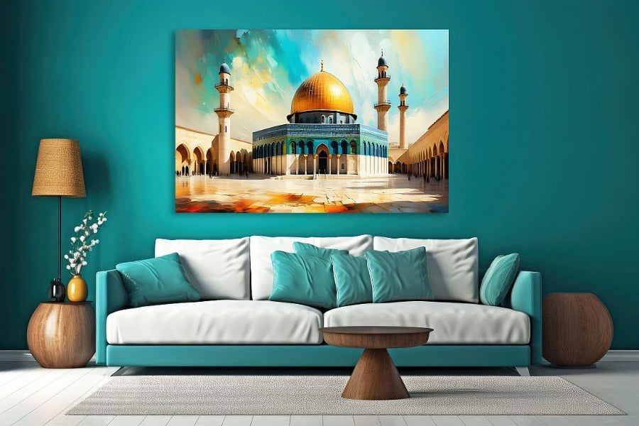 Masjid Al Aqsa-Framed Islamic Wall Decor-Giclée Fine Art On Canvas