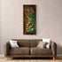 Subhan Allah Hand stretched Islamic wall art canvas with Arabic calligraphy in brown and green