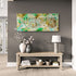 Framed Islamic canvas wall art featuring 4 Quls in elegant calligraphy, perfect for home or office decor
