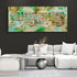 Framed Islamic canvas wall art featuring 4 Quls in elegant calligraphy, perfect for home or office decor