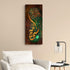 Subhan Allah Hand stretched Islamic wall art canvas with Arabic calligraphy in brown and green