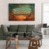 Surah Ali Imran Framed Islamic Canvas Giclée Fine Art Print, Gifts for Muslims in green and orange