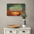 Surah Ali Imran Framed Islamic Canvas Giclée Fine Art Print, Gifts for Muslims in green and orange